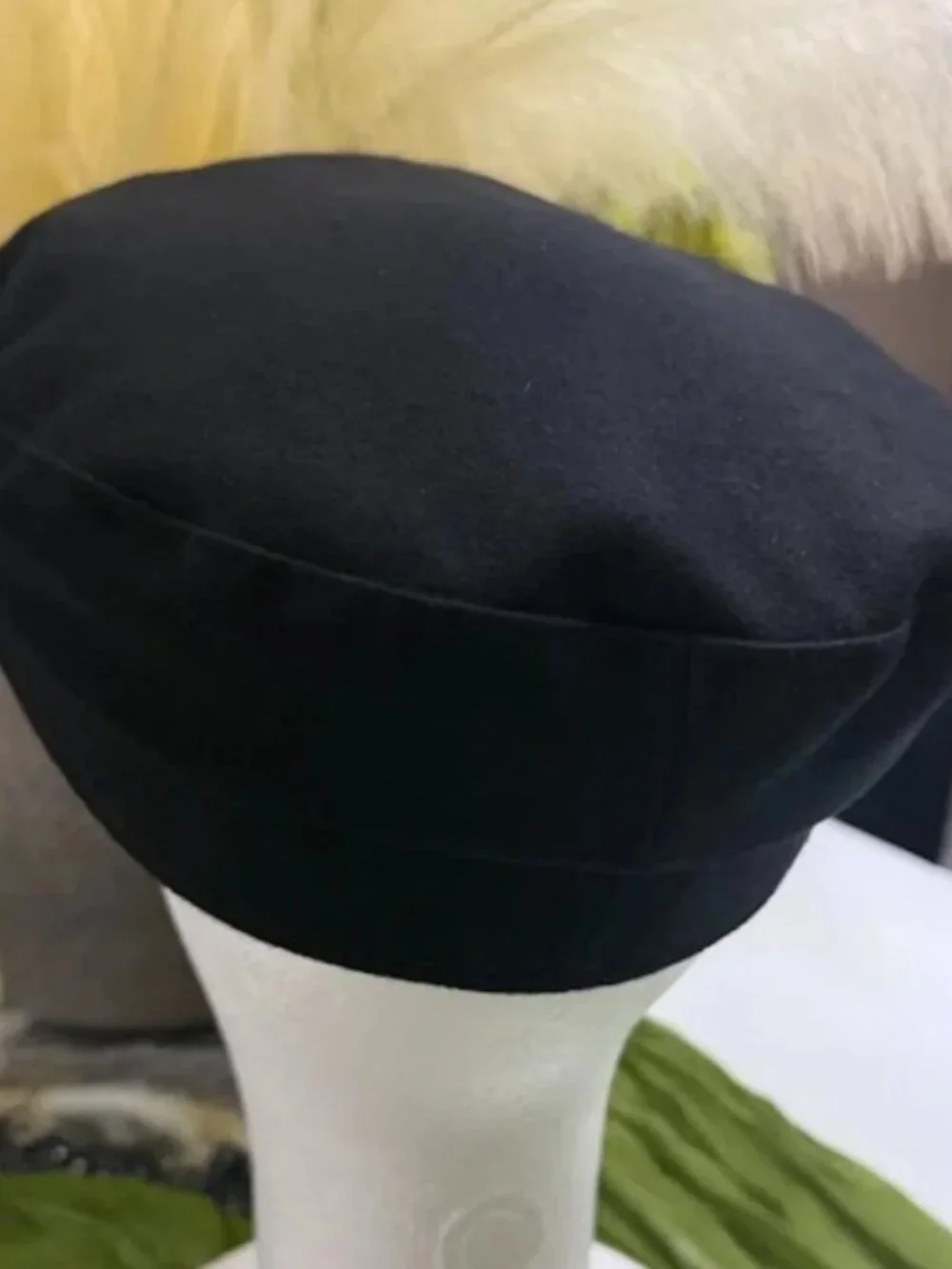 Black Baker Boy Newsboy Cap Gold Chain Charm Military Style Fashion Hat